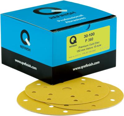 Q 30-100  Schleifscheibe Premium Gold 150 mm Velcro 15-Loch  P240 100St.