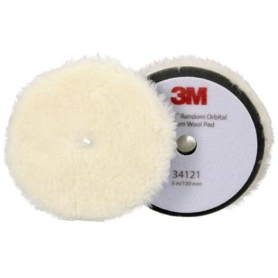 3M Perfect-It Polierpad mit Polierfell für Exzenterpoliermaschine, medium, weiß, 130 mm (5 in), 2 Pads/Beutel 34121